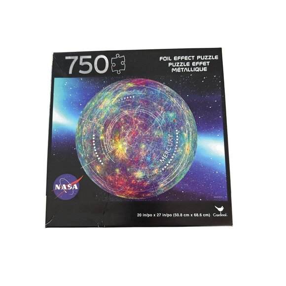 NEW NASA Foil Effect Puzzle 750 Pieces Planet Mercury Cardinal 20x27 in Box - Picture 1 of 4